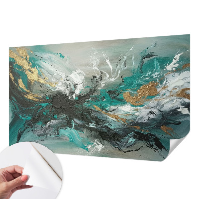 Peel and stick wall mural for kids' room with an artistic vortex design
