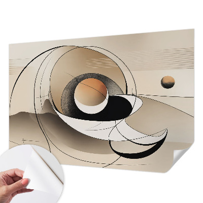 3D wall mural with a harmonious abstract design