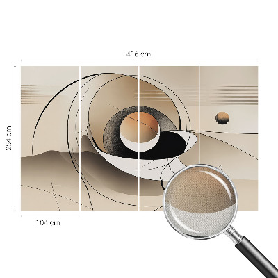 3D wall mural with a harmonious abstract design