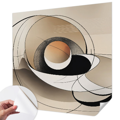 3D wall mural with a harmonious abstract design