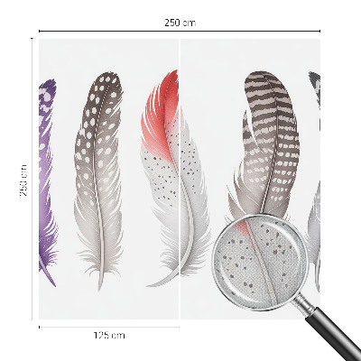 Baby room wall mural Patterned feathers
