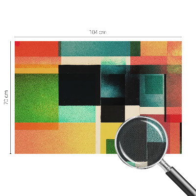 Peel and stick wallpaper mural featuring a geometric abstraction design