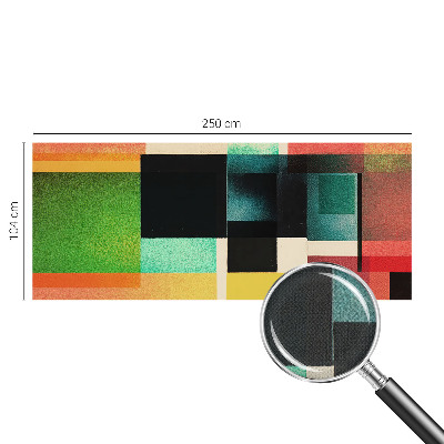 Peel and stick wallpaper mural featuring a geometric abstraction design