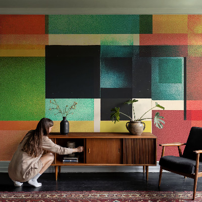 Peel and stick wallpaper mural Geometric abstraction