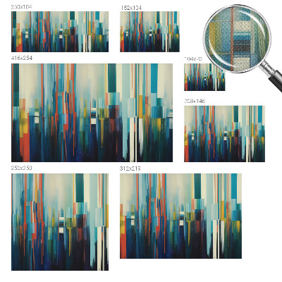 Peel and stick wall mural with an abstract striped design
