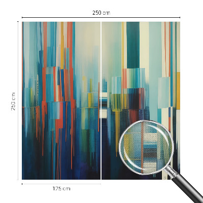 Peel and stick wall mural with an abstract striped design