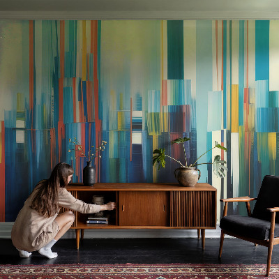 Peel and stick wall mural Abstract stripes