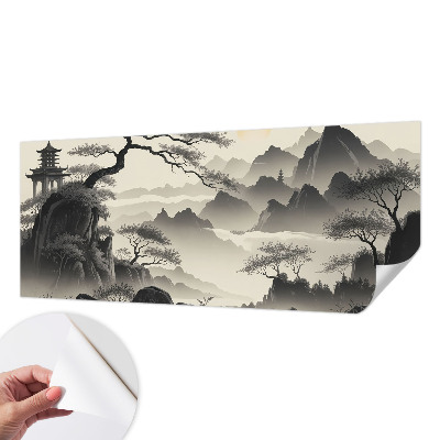 Self-adhesive photo wallpaper with an eastern landscape design