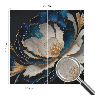Stick-on wall mural with a floral pattern