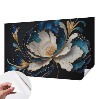 Stick-on wall mural with a floral pattern