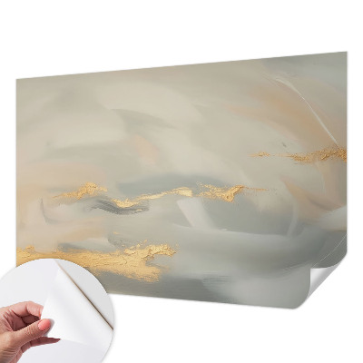 Removable wall mural with a gentle streaked pattern
