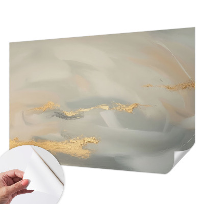 Removable wall mural with a gentle streaked pattern