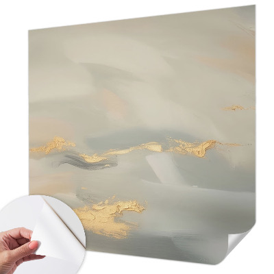 Removable wall mural with a gentle streaked pattern
