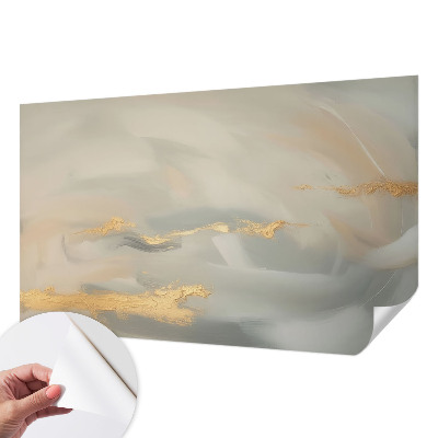 Removable wall mural with a gentle streaked pattern