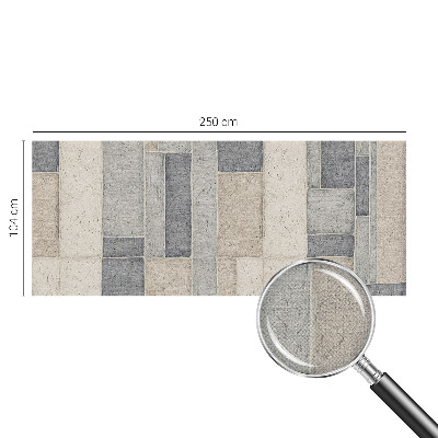 Removable wall mural wallpaper with a geometric mosaic pattern