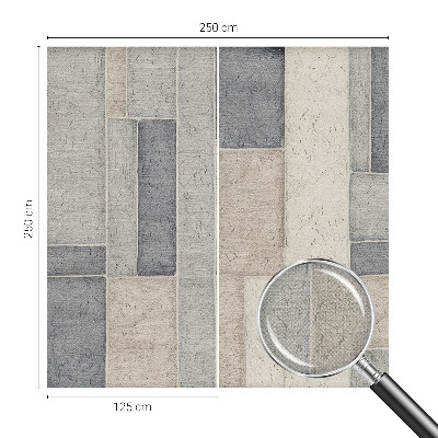 Removable wall mural wallpaper with a geometric mosaic pattern