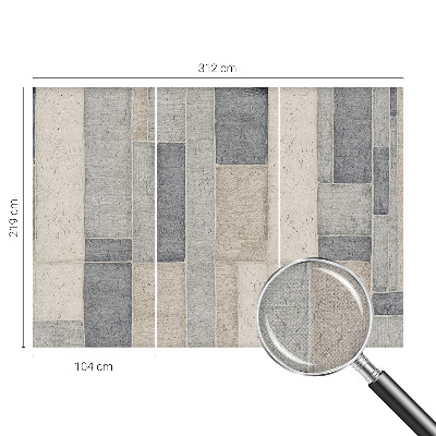 Removable wall mural wallpaper Geometric mosaic