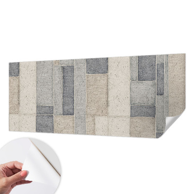 Removable wall mural wallpaper with a geometric mosaic pattern