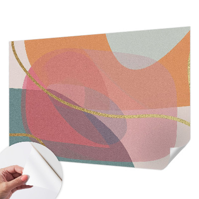 Peel and stick wall mural for living room Colorful shapes