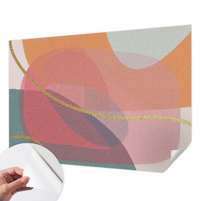 Peel and stick wall mural for living room Colorful shapes