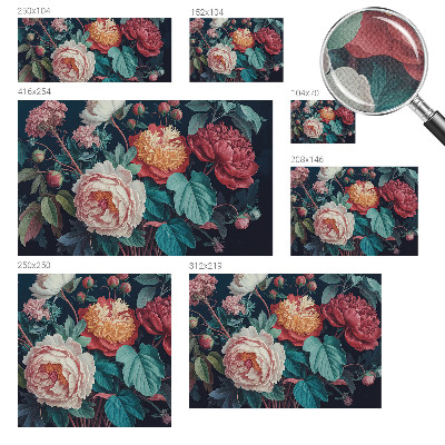 Peel and stick wall mural for kids' room with colorful flower illustrations