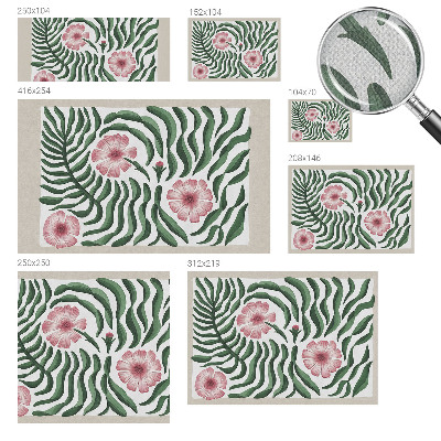 Peel and stick wall mural for bedroom with a floral and leafy pattern