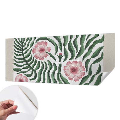Peel and stick wall mural for bedroom Flowers leaves