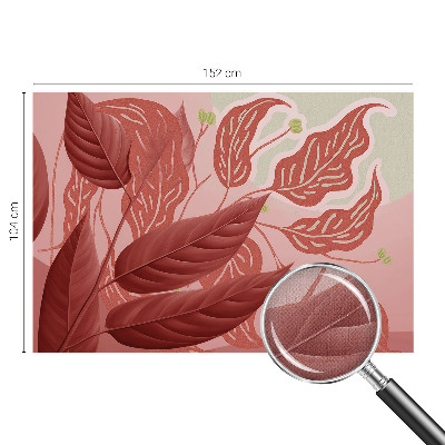 3D wall mural with an organic leaves design