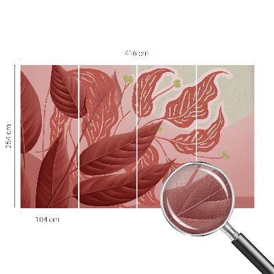 3D wall mural Organic leaves