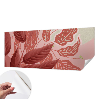 3D wall mural with an organic leaves design