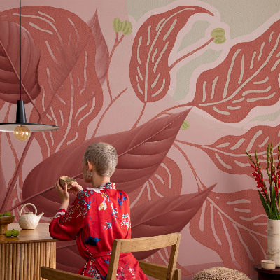 3D wall mural Organic leaves