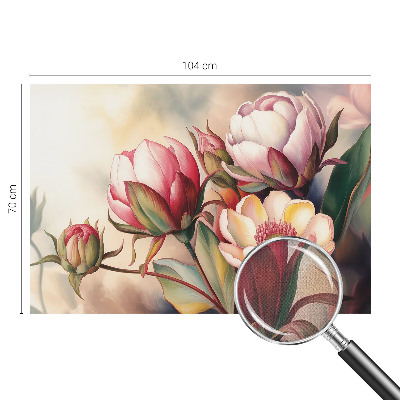 Nursery wall mural with a bouquet of flowers