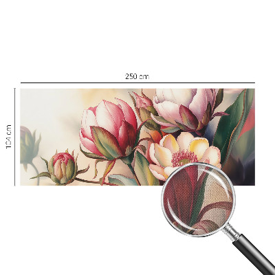 Nursery wall mural with a bouquet of flowers