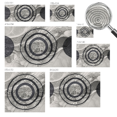 Baby room wall mural Circles of gray