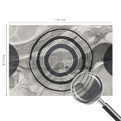 Baby room wall mural Circles of gray