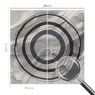 Baby room wall mural Circles of gray