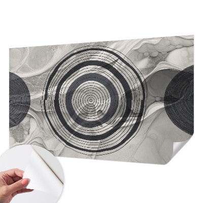 Baby room wall mural Circles of gray