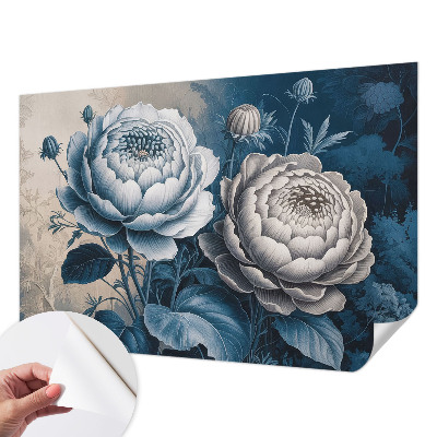 Peel and stick wallpaper mural Romantic flowers