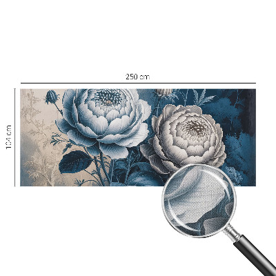 Peel and stick wallpaper mural with a romantic floral design