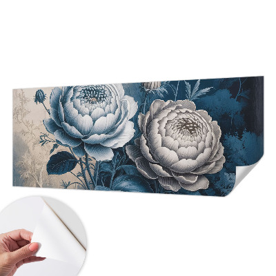 Peel and stick wallpaper mural Romantic flowers