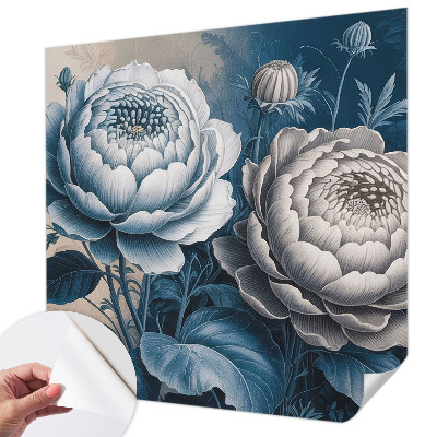 Peel and stick wallpaper mural Romantic flowers