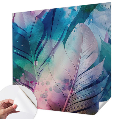 Self-adhesive photo wallpaper Colorful feathers