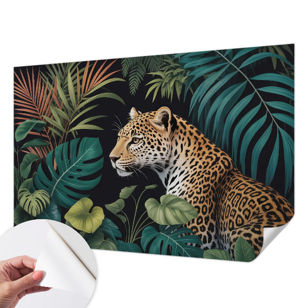 Self-adhesive wall mural Exotic leopard