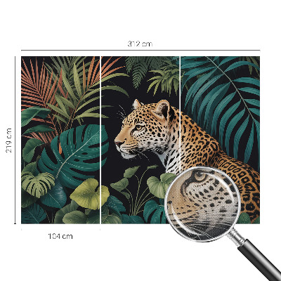 Self-adhesive wall mural Exotic leopard
