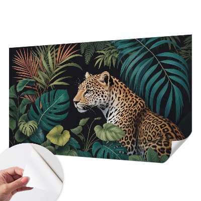 Self-adhesive wall mural Exotic leopard