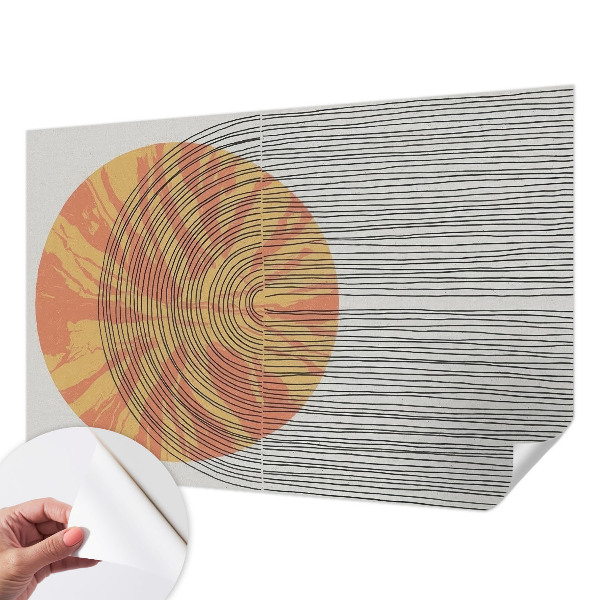 Stick-on wall mural Circle with lines