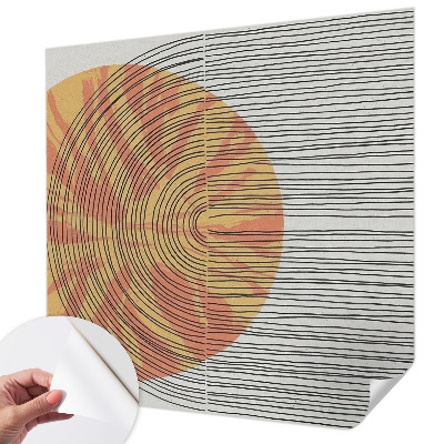 Stick-on wall mural Circle with lines