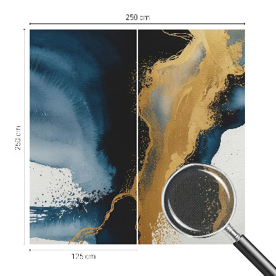 Removable wall mural with a colorful abstract design