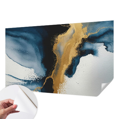 Removable wall mural with a colorful abstract design