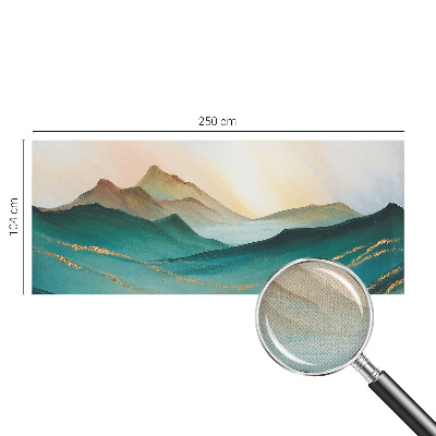 Removable wall mural wallpaper featuring a peaceful landscape motif